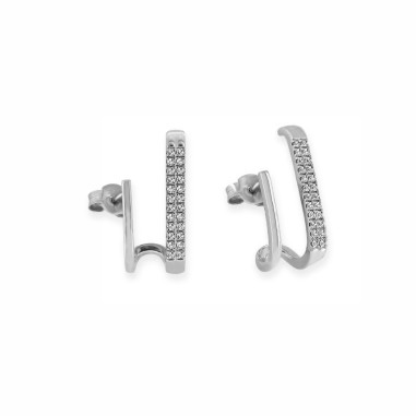 Pendientes Circ Doble Barrita Presión