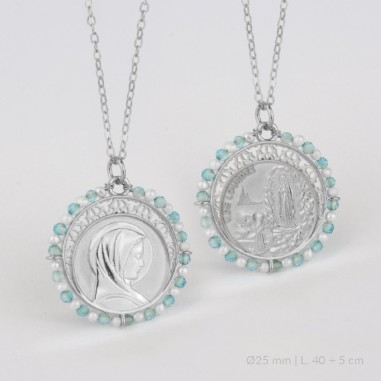 Gargantilla de Plata de Ley | Virgen de Lourdes
