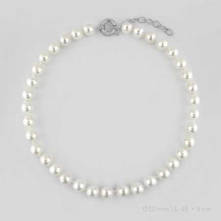 Gargantilla de Plata de Ley | Ø10 mm | 45+5 cm de extensión