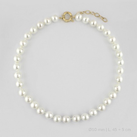 Silver Necklace | Ø10 mm | 45+5 cm extension chain