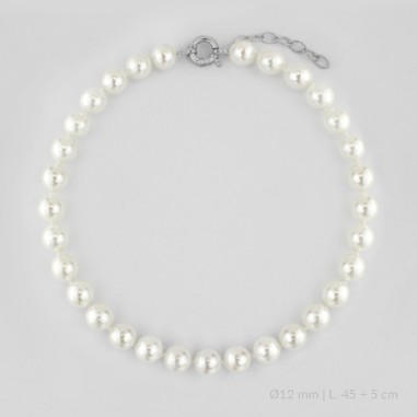 Silver Necklace | Ø12 mm | 45+5 cm extension chain