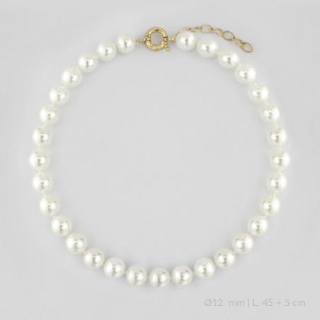 Silver Necklace | Ø12 mm | 45+5 cm extension chain