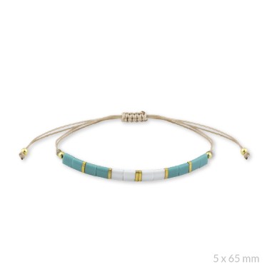 Silver bracelet and gold plated beads