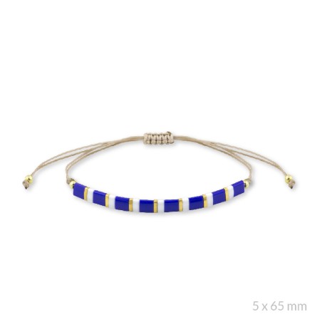 Silver bracelet and gold plated beads