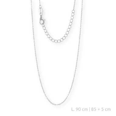 Chaîne en Argent Sterling 90 cm | 85+5 cm de chaîne d'extension