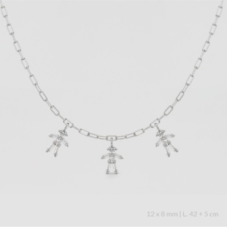 Gargantilha de Prata Esterlina | Menina Menina Menina