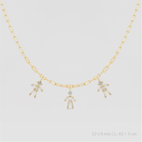 Gargantilla de Plata de Ley | Niña Niño Niña