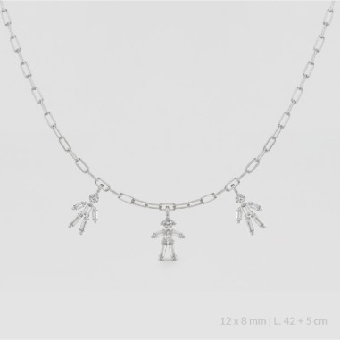 Sterling  Silver Necklace | Boy Girl Boy