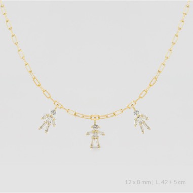 Sterling  Silver Necklace | Boy Girl Boy