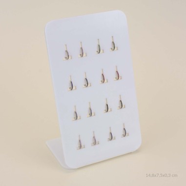 Présentoir - 8 paires de boucles d'oreilles anneaux | Ø10 mm