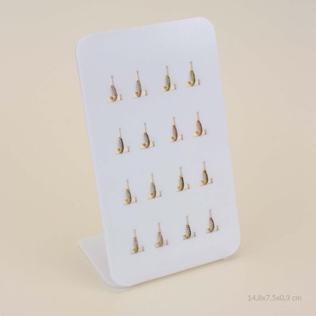 Présentoir - 8 paires de boucles d'oreilles anneaux | Ø10 mm