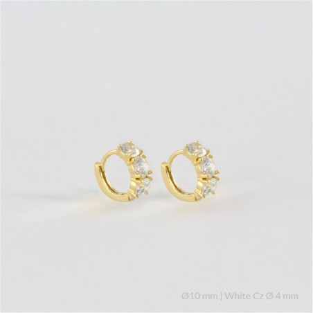 Boucles d'oreilles en Argent | Ø10 mm