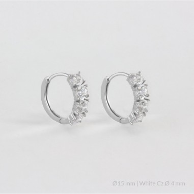 Boucles d'oreilles en Argent | Ø15 mm