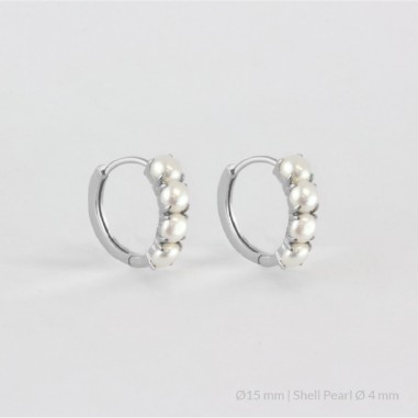 Boucles d'oreilles en Argent | Ø15 mm