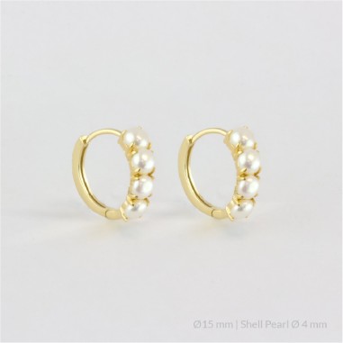 Boucles d'oreilles en Argent | Ø15 mm