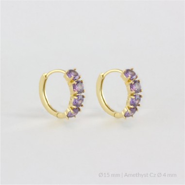 Boucles d'oreilles en Argent | Ø15 mm