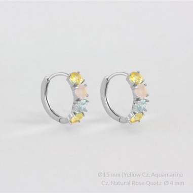 Boucles d'oreilles en Argent | Ø15 mm