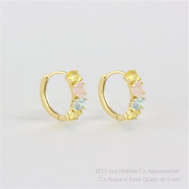 Boucles d'oreilles en Argent | Ø15 mm