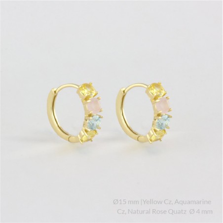 Boucles d'oreilles en Argent | Ø15 mm