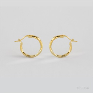 Boucles d'oreilles anneaux en Argent | Ø18 mm