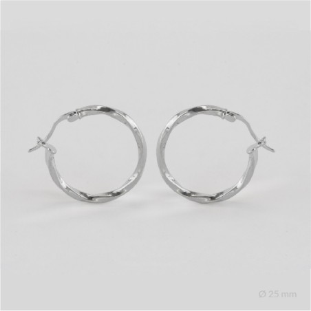 Boucles d'oreilles anneaux en Argent | Ø25 mm