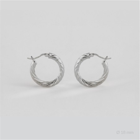 Sterling Silver Hoops | Ø18 mm