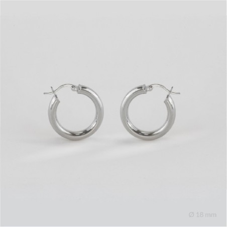 Sterling Silver Hoops | Ø18 mm