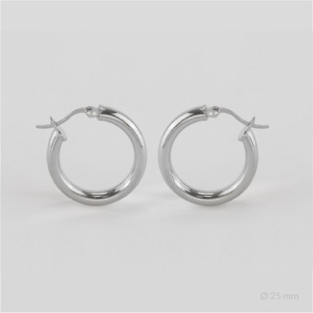 Sterling Silver Hoops | Ø25 mm