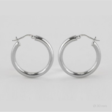 Boucles d'oreilles anneaux en Argent | Ø30 mm