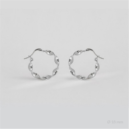 Boucles d'oreilles anneaux en Argent | Ø18 mm