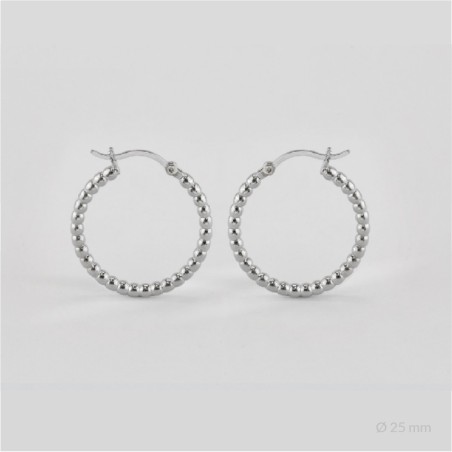 Boucles d'oreilles anneaux en Argent | Ø25 mm