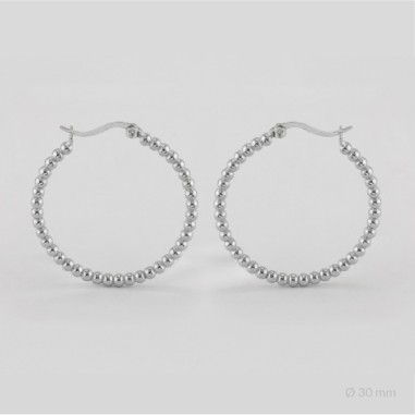 Boucles d'oreilles anneaux en Argent | Ø30 mm