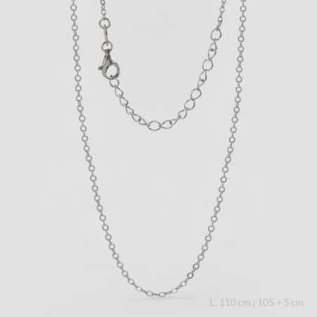 Cadena de Plata de Ley de 110 cm | 100+10 cm de extensión
