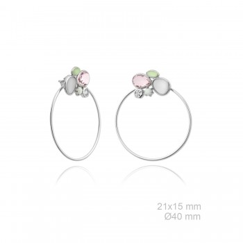 Pendientes Aro Desm. Piedra