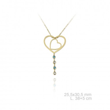 Gargantilha de prata cravejada com zirconias