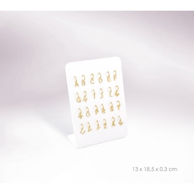 Expositor Pendientes Letter Dorado