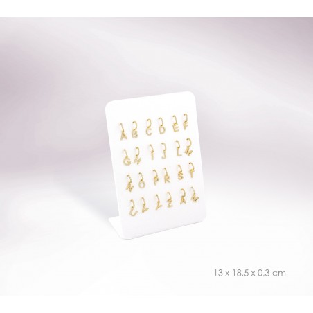 Expositor Pendientes Letter Dorado