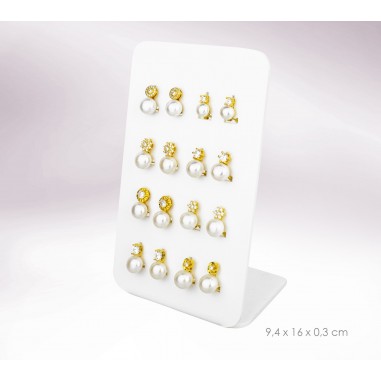 Display - 8 pairs of earrings (omega clasp)