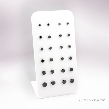 Présentoir - 12 paires de boucles d'oreilles