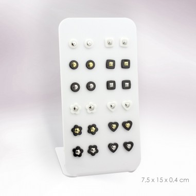 Display - 12 pairs of earrings (with ceramic)