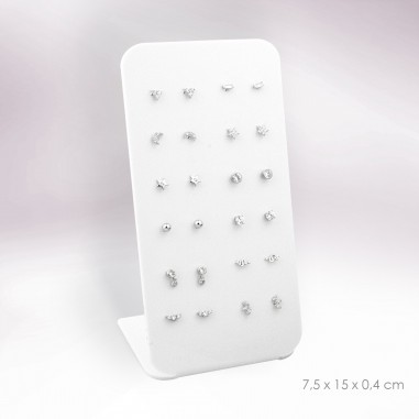 Display - 12 pairs of earrings (screw clasp)