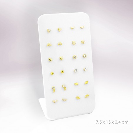 Display - 12 pairs of earrings (screw clasp)