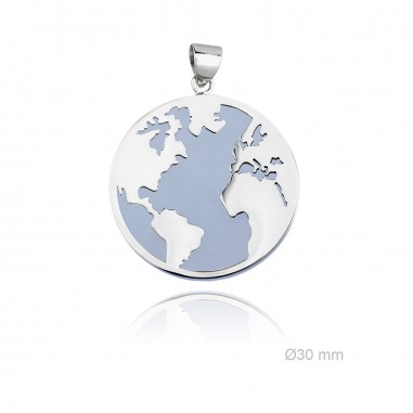 Colgante Mundo Piedra Sintética