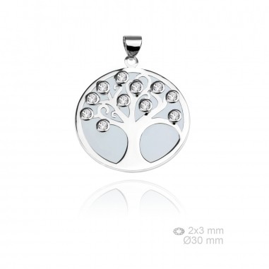 Silver pendants with Cubic Zirconium 