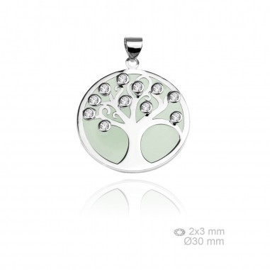 Silver pendants with Cubic Zirconium 