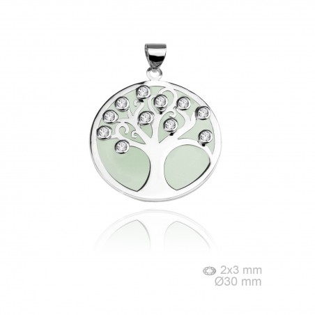 Silver pendants with Cubic Zirconium 