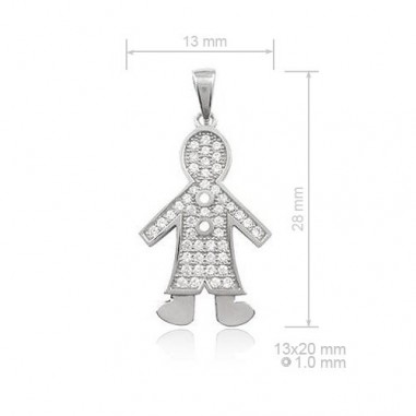 Colgantes de plata con zirconitas engastadas