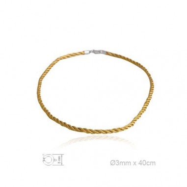 Sautoir en lurex, longueur: 40 cm