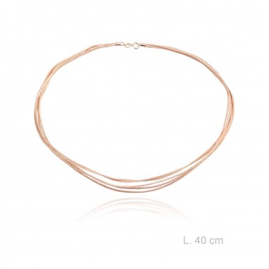 Sautoir en lurex, longueur: 40 cm