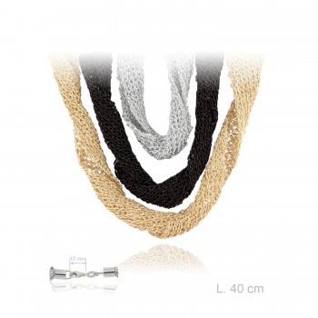 Lurex necklace, length: 40cm
